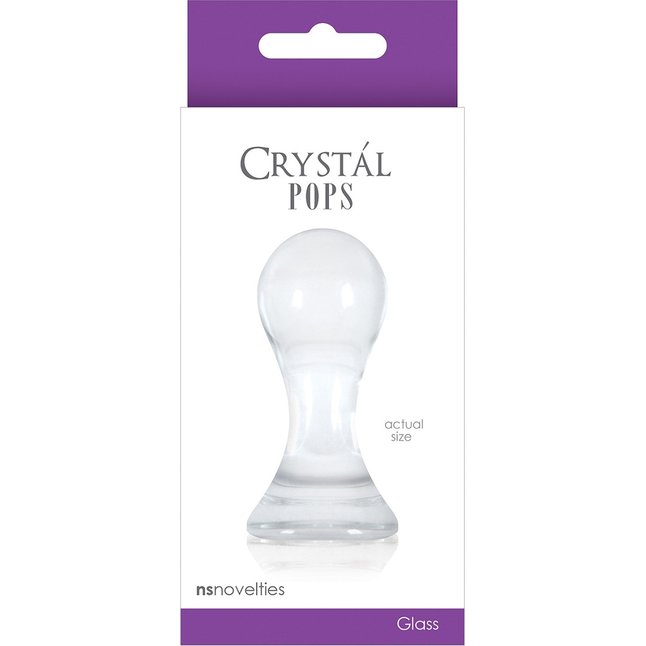 Прозрачный анальный стимулятор Crystal Pops Small из стекла - Crystal. Фотография 3.