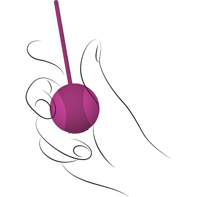 Розовый вагинальный шарик соло STELLA I со сменным грузом - Key