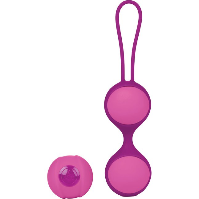 Розовые вагинальные шарики дуэт STELLA II со сменным грузом - Key. Фотография 2.