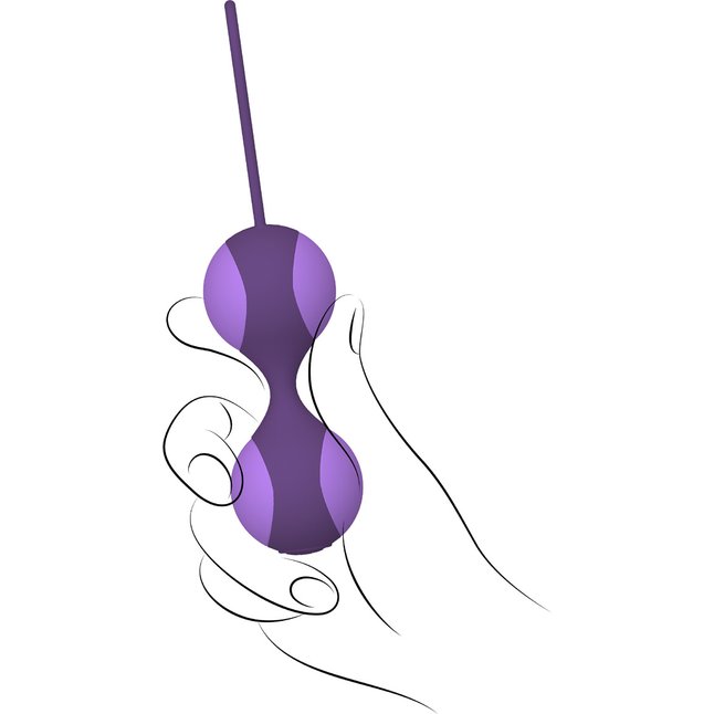 Фиолетовые вагинальные шарики дуэт STELLA II со сменным грузом - Key