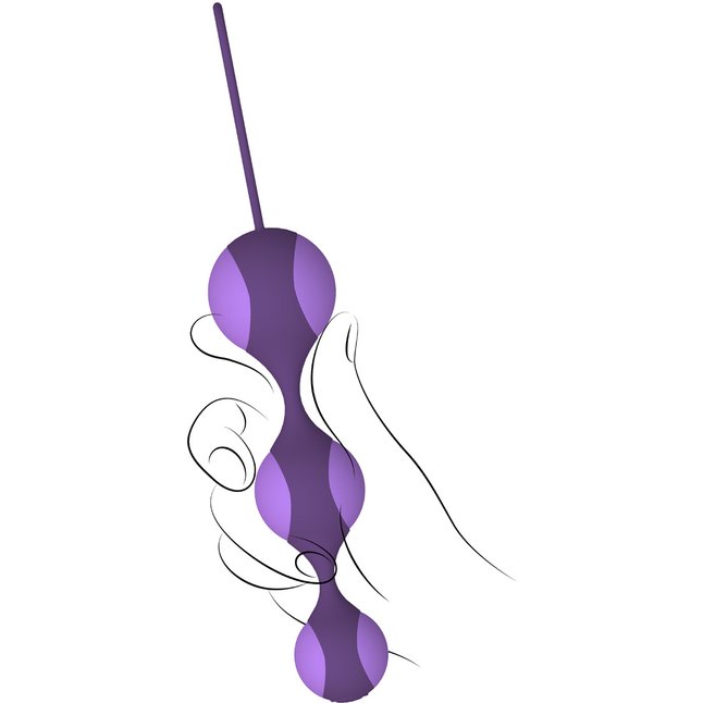 Фиолетовые вагинальные шарики трио STELLA III - Key