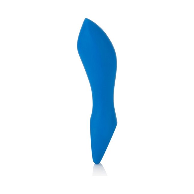 Голубой вибратор с ручкой-кольцом Posh Silicone O Probes - 15 см - Posh. Фотография 4.
