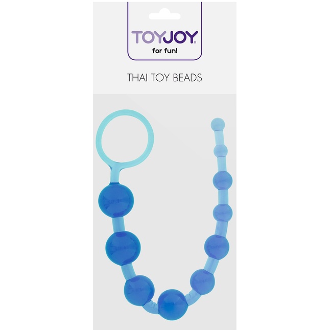 Голубая анальная цепочка Thai Beads - Basics. Фотография 2.