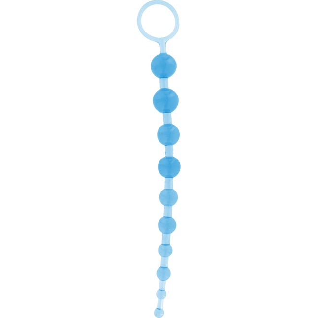Голубая анальная цепочка Thai Beads - Basics