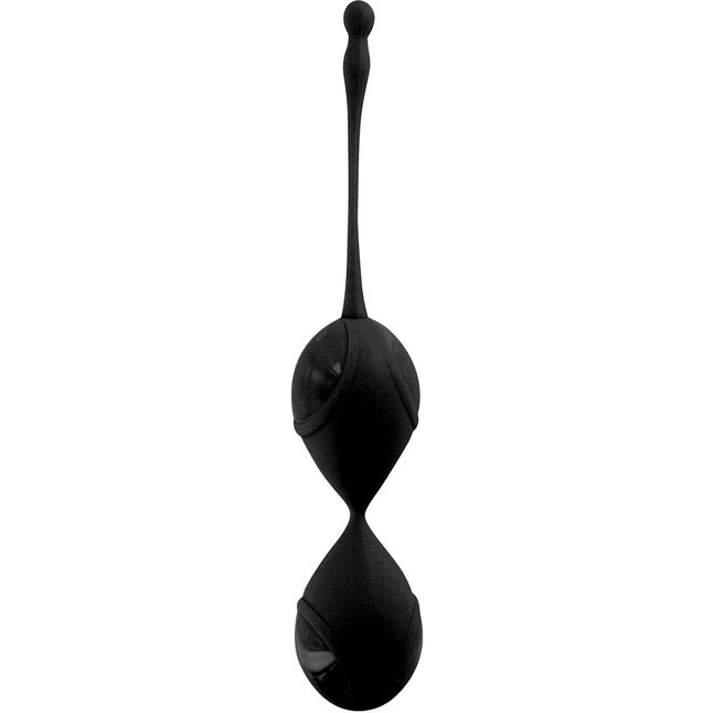 Чёрные силиконовые вагинальные шарики Fascinate