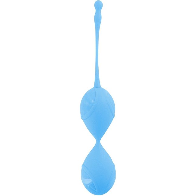 Голубые силиконовые вагинальные шарики Fascinate