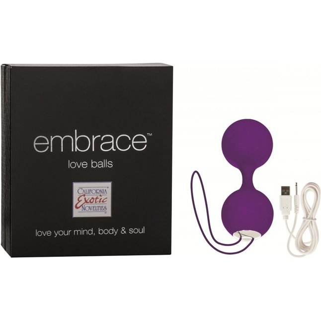 Фиолетовые вагинальные шарики Embrace с вибрацией - Embrace. Фотография 2.