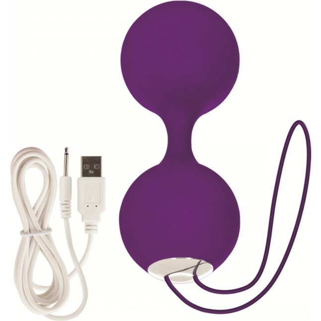 Фиолетовые вагинальные шарики Embrace с вибрацией - Embrace