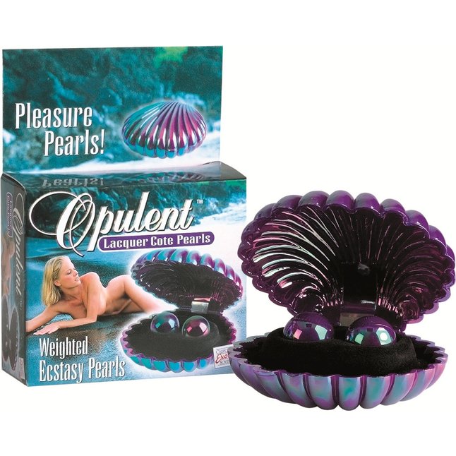 Перламутровые фиолетовые вагинальные шарики Opulent Lacquer Cote Pearls - Orgasm Balls