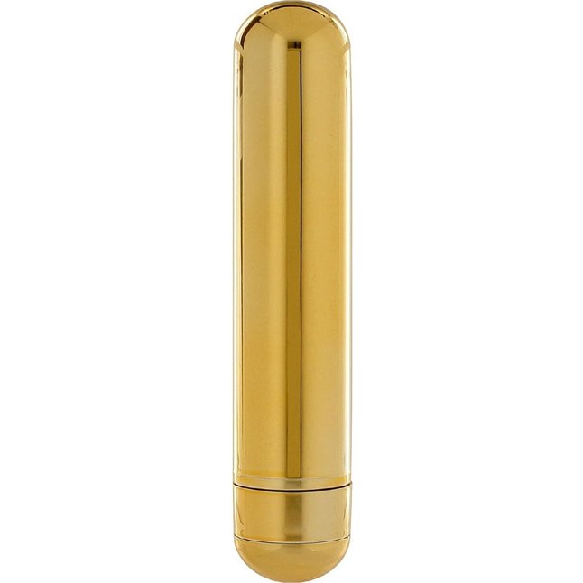 Золотистый вибратор PURE GOLD EXCITEMENT VIBE MEDIUM - 15 см - Basics
