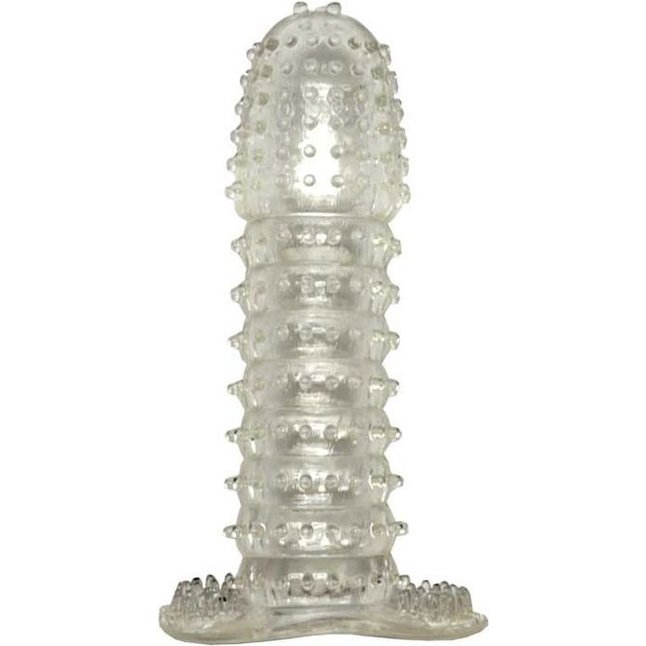 Прозрачная насадка с шипиками Cristal Condom - 12,5 см