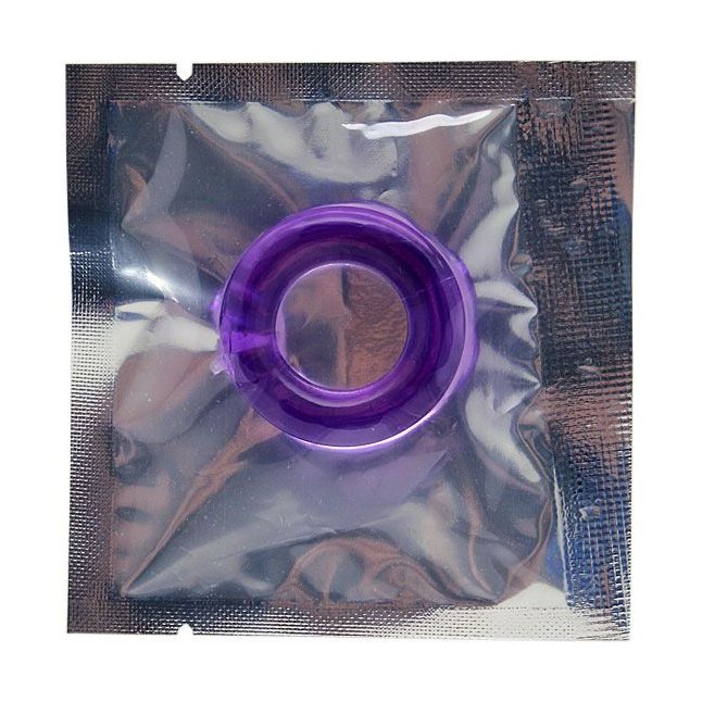 Фиолетовое гладкое эрекционное кольцо. Фотография 2.