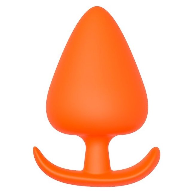 Оранжевая анальная пробка PLUG WITH T-HANDLE - 11,6 см - Bootyful