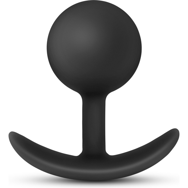 Черная анальная пробка Wearable Vibra Plug - 9,5 см - Luxe