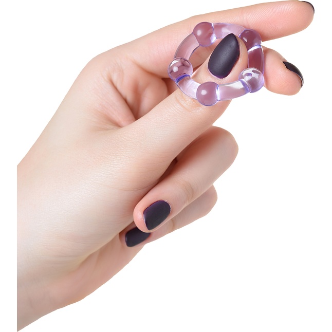 Фиолетовое эрекционное кольцо A-Toys. Фотография 2.