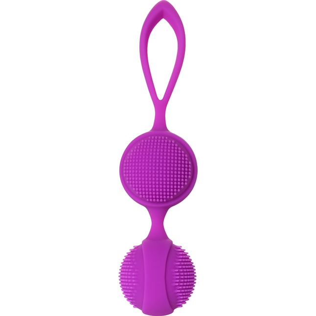Фиолетовые вагинальные шарики с ресничками JOS NUBY. Фотография 3.