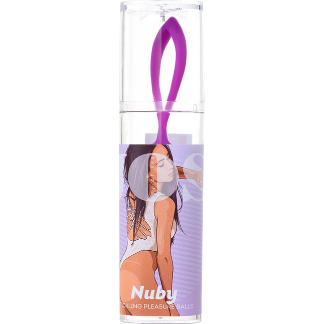 Фиолетовые вагинальные шарики с ресничками JOS NUBY. Фотография 5.