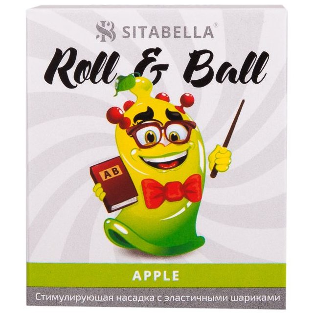 Стимулирующий презерватив-насадка Roll Ball Apple - Sitabella condoms. Фотография 2.