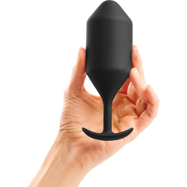 Чёрная пробка для ношения B-vibe Snug Plug 5 - 14 см.. Фотография 3.