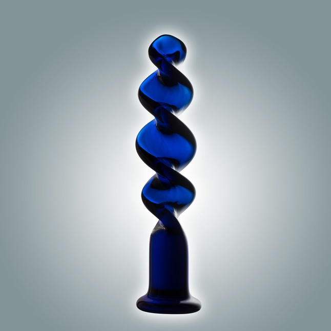 Синий винтовой стимулятор - 18 см