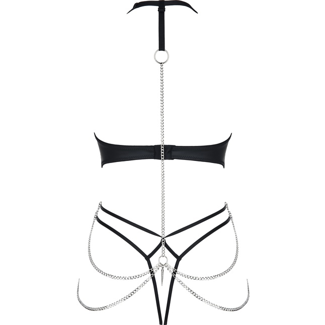Эффектное боди Litai с украшением в виде цепочек - Dark Desire collection. Фотография 6.