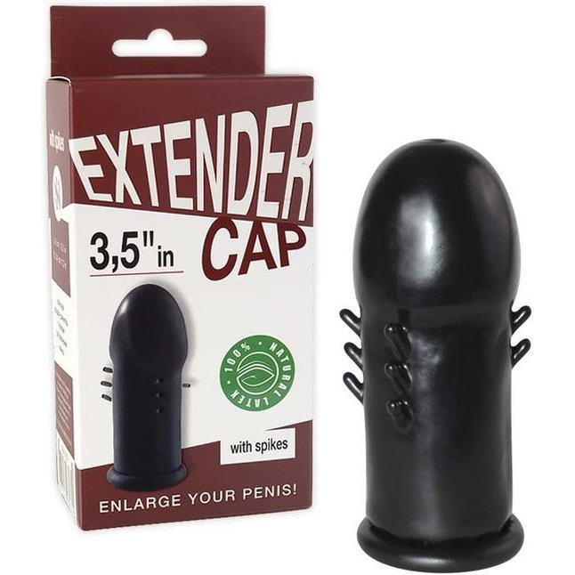 Чёрная насадка-удлинитель с усиками Extender Cap 3.5 - Sitabella accessories