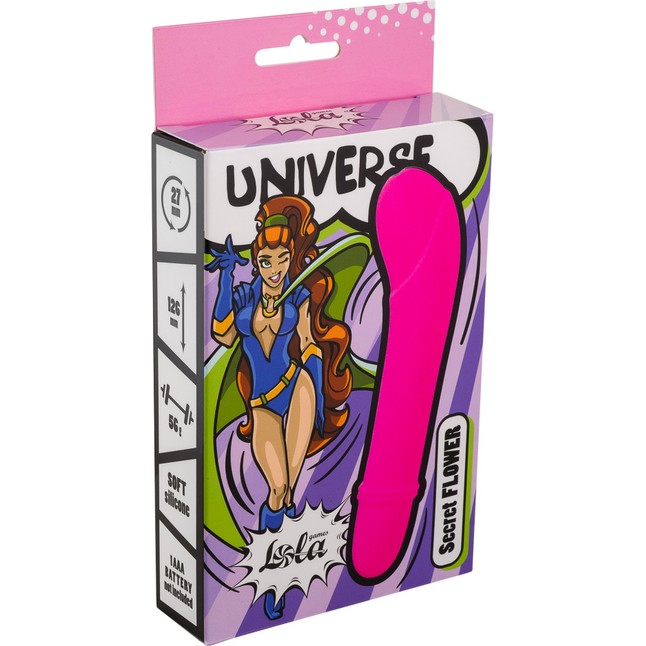 Розовый мини-вибратор Universe Secret Flower - 12,6 см - Universe. Фотография 4.