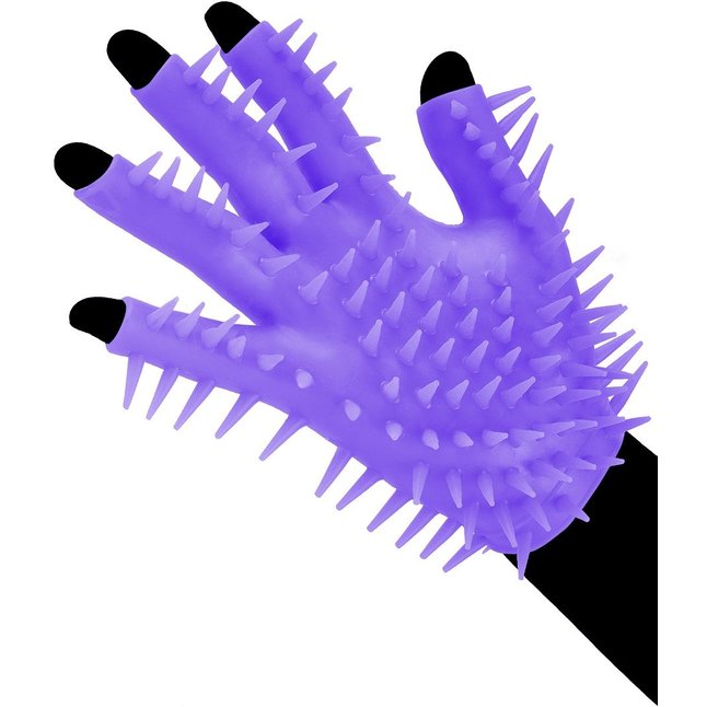 Фиолетовая перчатка для мастурбации Luv Glove - Neon Luv Touch