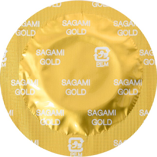 Золотистые презервативы Sagami Gold - 10 шт. Фотография 3.