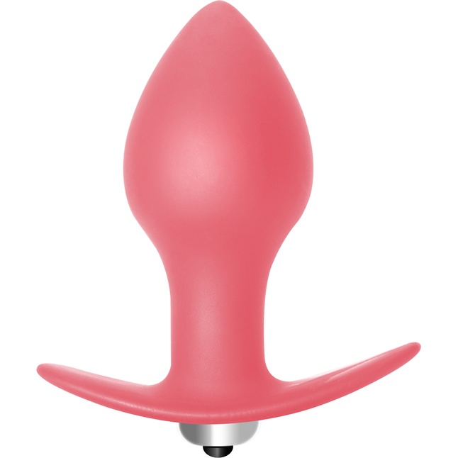 Розовая анальная вибропробка Bulb Anal Plug - 10 см - First Time