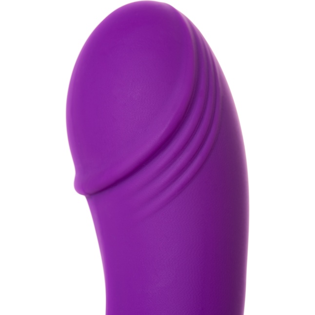Фиолетовый вибратор LOVEMOMENT с подогревом - 21,5 см. Фотография 11.