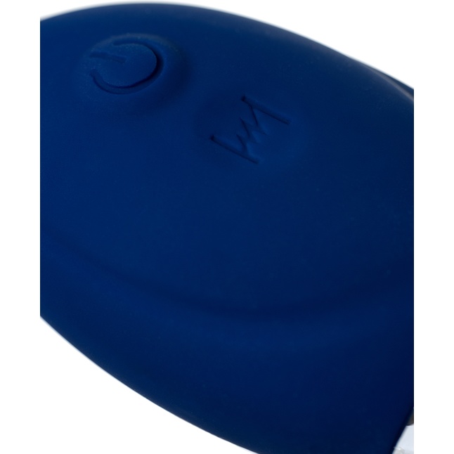 Синяя анальная вибровтулка OPlay Wave с пультом ДУ - 15,5 см - O Play. Фотография 14.