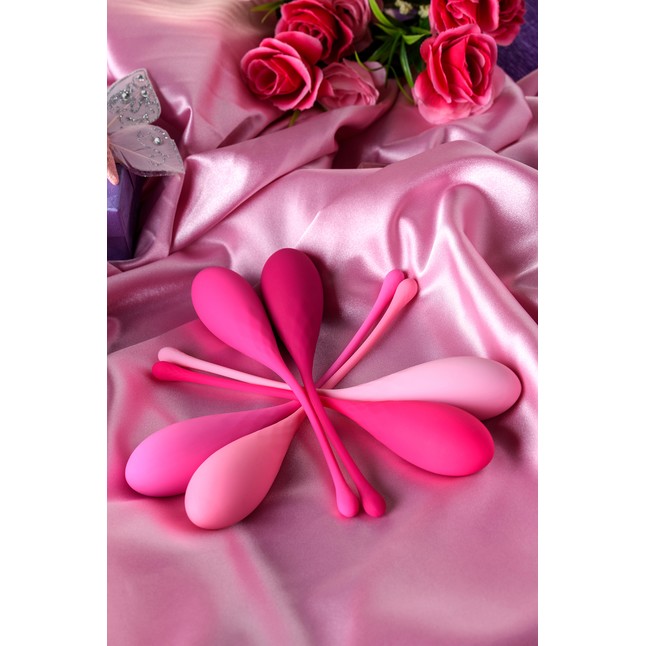 Набор из 6 розовых вагинальных шариков Eromantica K-ROSE. Фотография 12.
