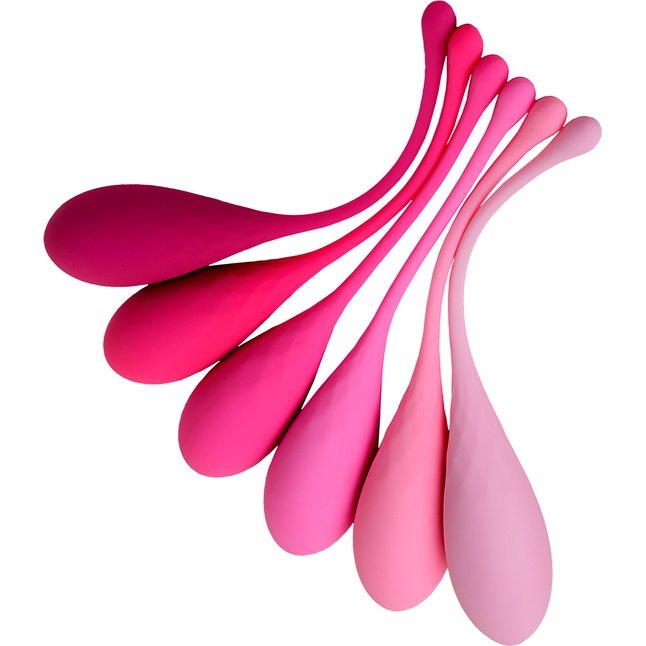Набор из 6 розовых вагинальных шариков Eromantica K-ROSE. Фотография 3.