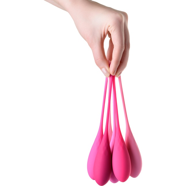 Набор из 6 розовых вагинальных шариков Eromantica K-ROSE. Фотография 4.