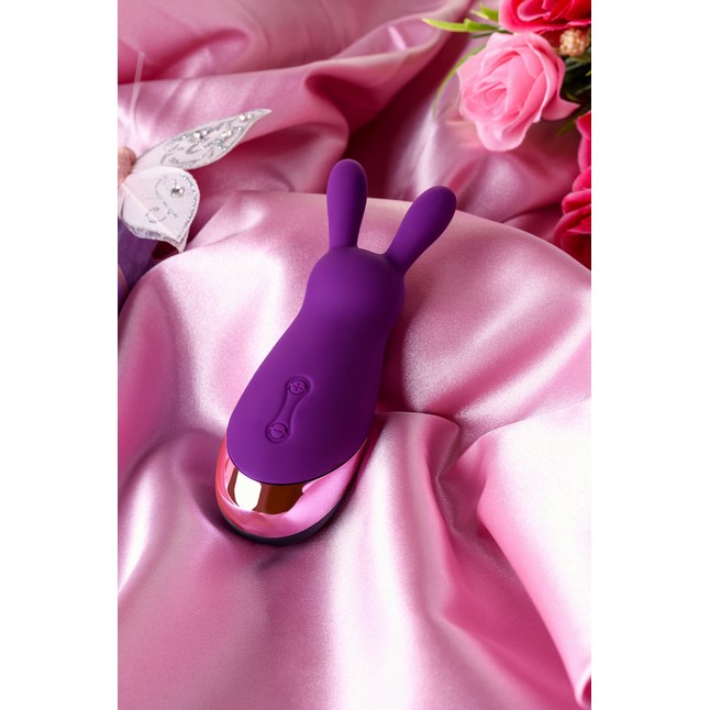 Фиолетовый стимулятор эрогенных зон Eromantica BUNNY - 12,5 см. Фотография 10.