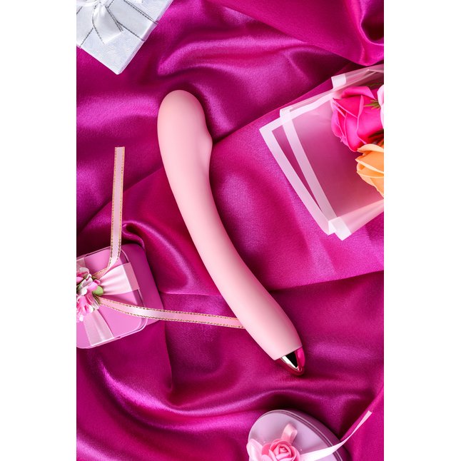 Розовый вибромассажер Eromantica Kristen - 22,5 см. Фотография 11.