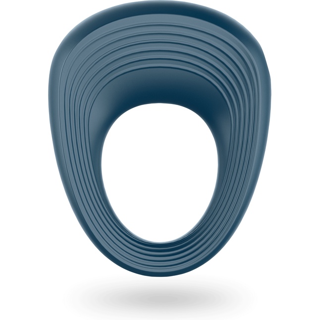 Синее эрекционное кольцо на пенис Satisfyer Power Ring. Фотография 2.