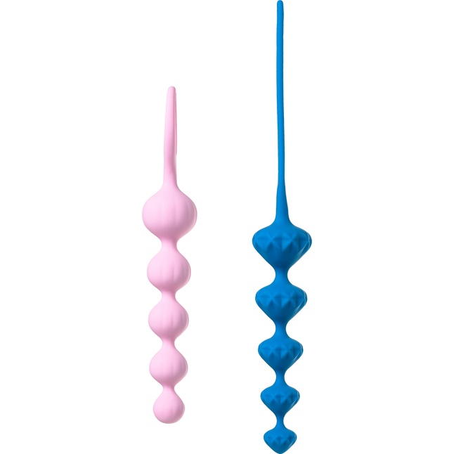 Набор из 2 цветных анальных цепочек Satisfyer Love Beads. Фотография 2.