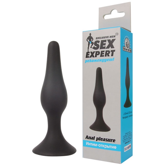 Чёрная анальная втулка Sex Expert - 10 см - SEX EXPERT. Фотография 2.