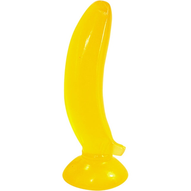 Фаллоимитатор на присоске Banana желтого цвета - 17,5 см - EROWOMAN-EROMAN