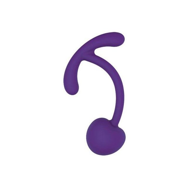 Фиолетовый вагинальный шарик с ограничителем - SWEET TOYS