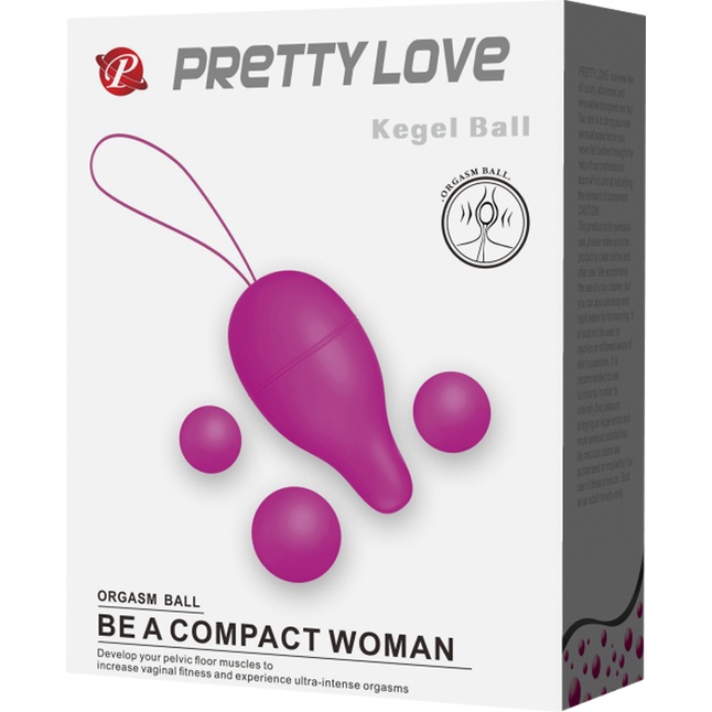 Лиловое вагинальное яйцо с утяжеляющими шариками Kegel Ball - Pretty Love. Фотография 6.