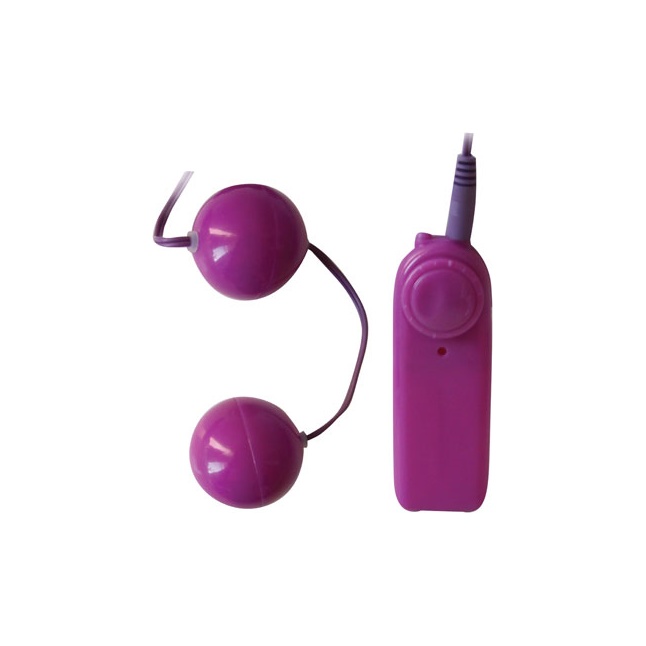 Вагинальные шарики с вибрацией фиолетового цвета - EROWOMAN-EROMAN