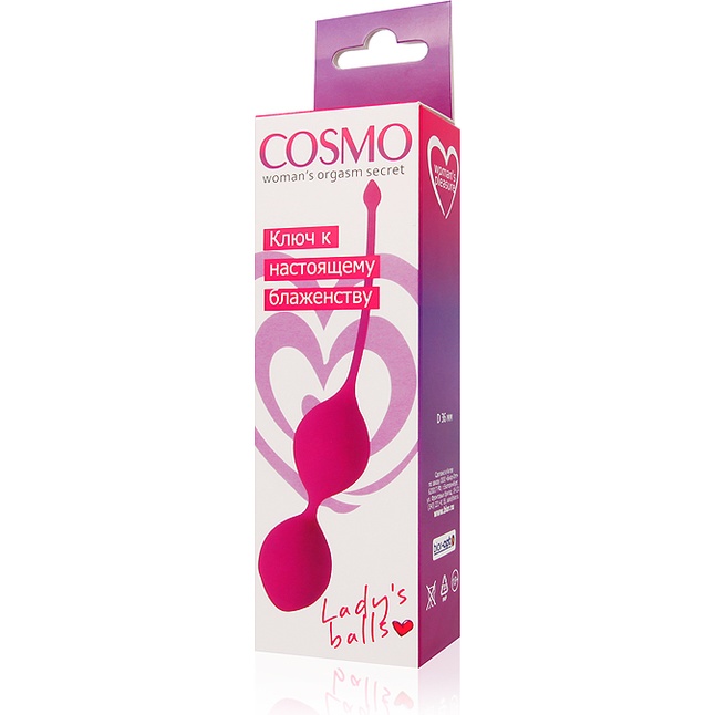 Ярко-розовые вагинальные шарики Cosmo. Фотография 3.
