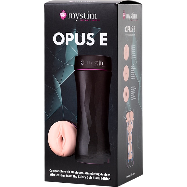 Мастурбатор-вагина в тубе OPUS E Vaginal Version с возможностью подключения электростимуляции. Фотография 8.