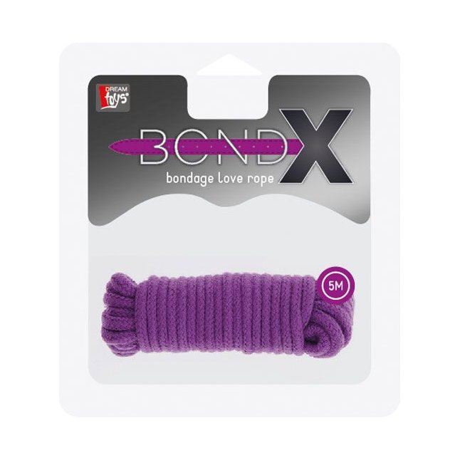 Фиолетовая веревка для связывания BONDX LOVE ROPE - 5 м - BondX. Фотография 2.