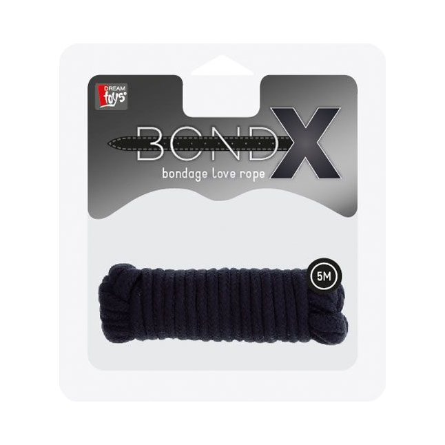 Чёрная веревка для связывания BONDX LOVE ROPE - 5 м - BondX. Фотография 3.