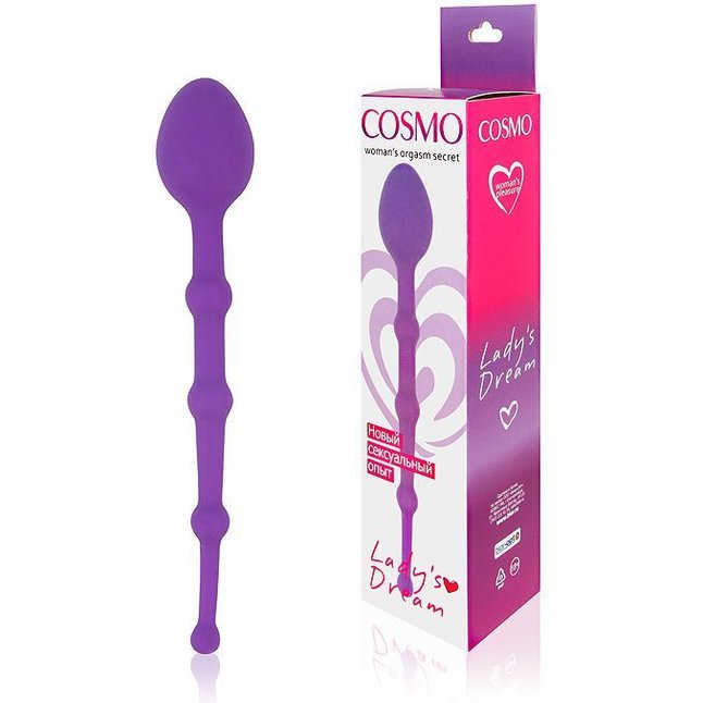 Фиолетовый стимулятор-елочка Cosmo - 22 см - COSMO. Фотография 2.