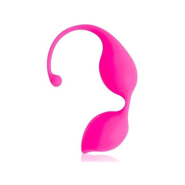 Миндалевидные вагинальные шарики розового цвета с хвостиком - COSMO